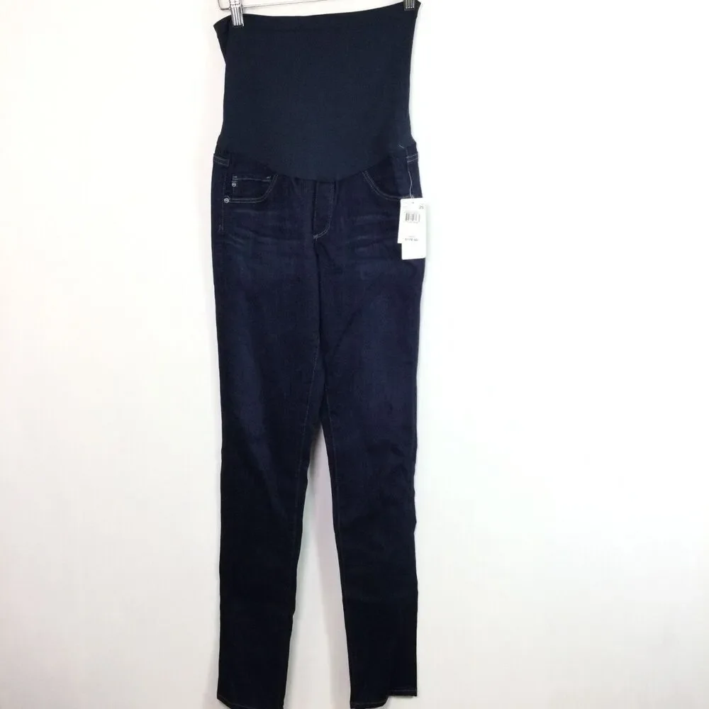 Adriano Goldschmied Womens Maternity Dark Wash Skinny Jeans Blue Sz 29R NWT